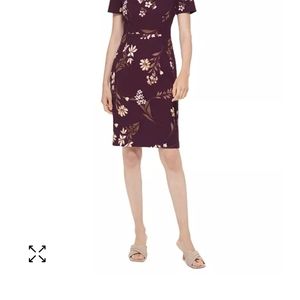 Calvin Klein Floral Print Sheath Dress